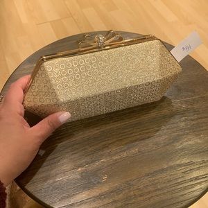 Gold evening bag
